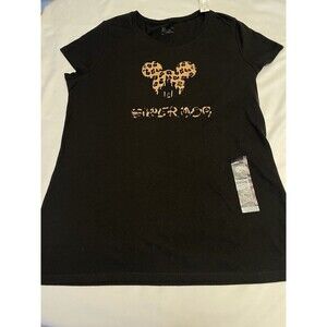 No Boundaries T-Shirt Women's Sz XXL (19) Black Short-Sleeved Stretch with Decal